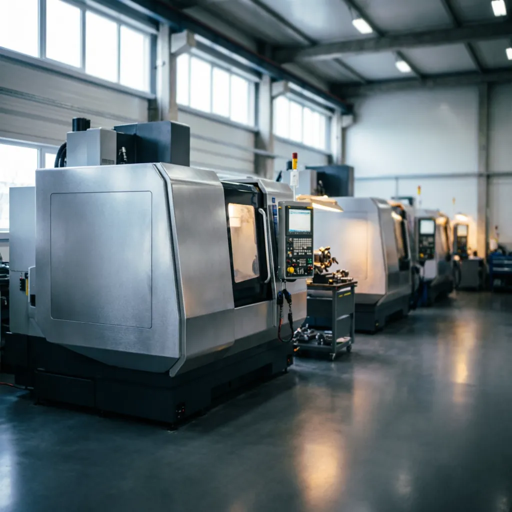 CNC-Bearbeitungszentren in einer Maschinenbau-Halle